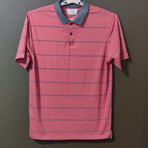 Linksoul Salmon and Grey Golf Polo SIZE LARGE